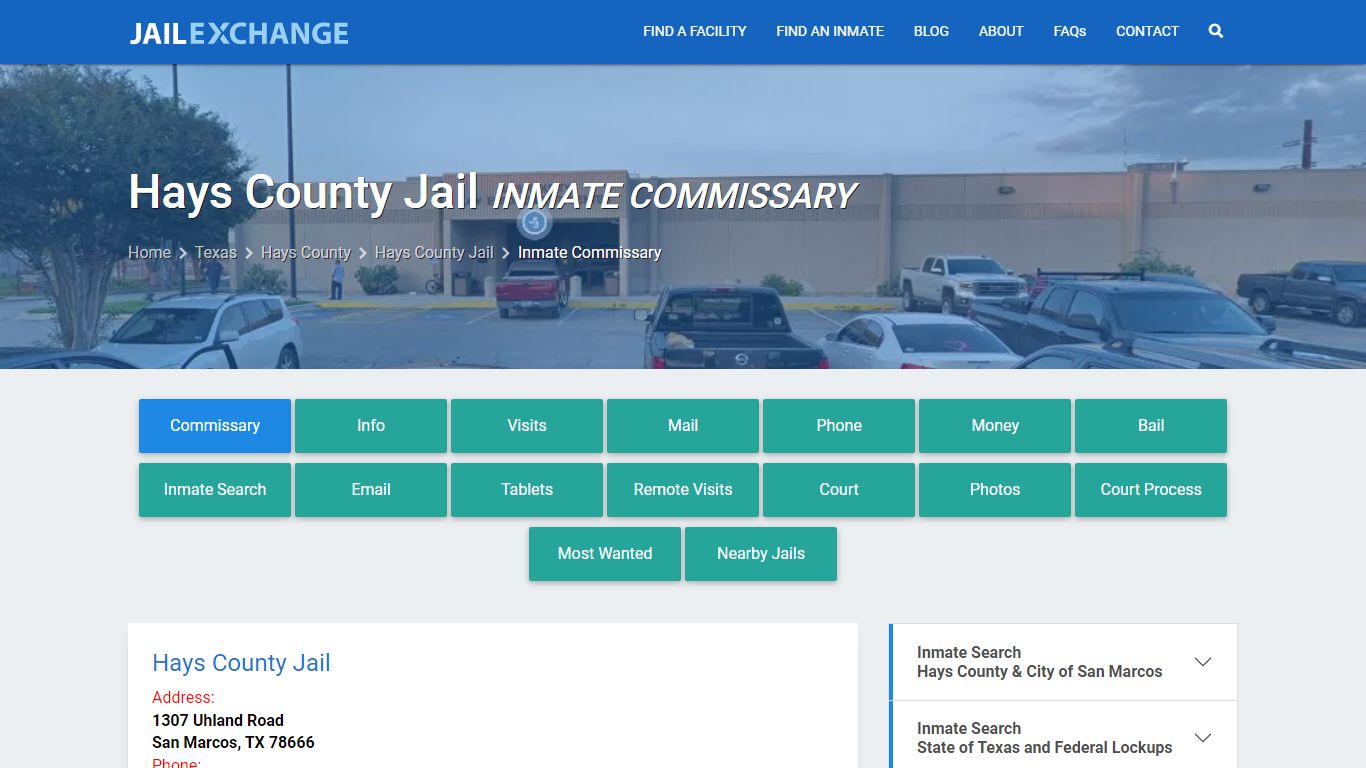 Inmate Commissary, Care Packs - Hays County Jail, TX