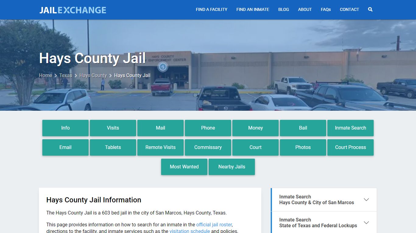 Hays County Jail, TX Inmate Search, Information